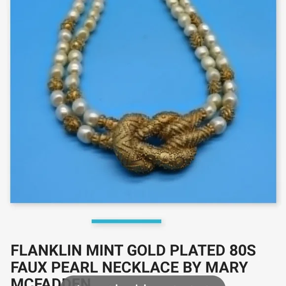 Vintage Mary McFadden 1988 gold plated necklace and bracelet - Picture 10 of 12